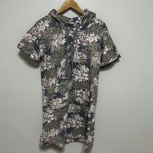 Northern Reflections Hoodie Sweater Dress Women's Size Large Cottagecore Floral